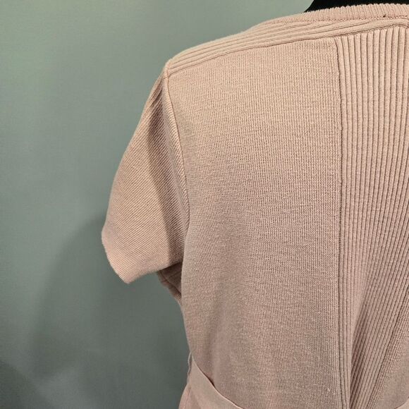 🐢 Torrid Mauve Pink Sweater Knit Self Tie Shift Dress Size 3 - Picture 16 of 17